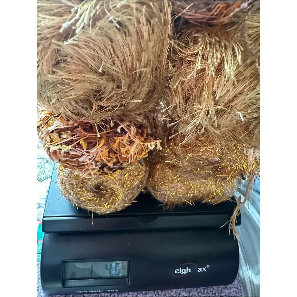 Yarn Bundle Gold Decorative Eyelash Party Yarn Multipack